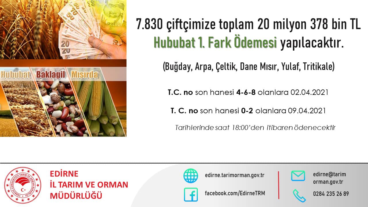 FARK ÖDEMELERİ CUMA GÜNÜ BAŞLADI.