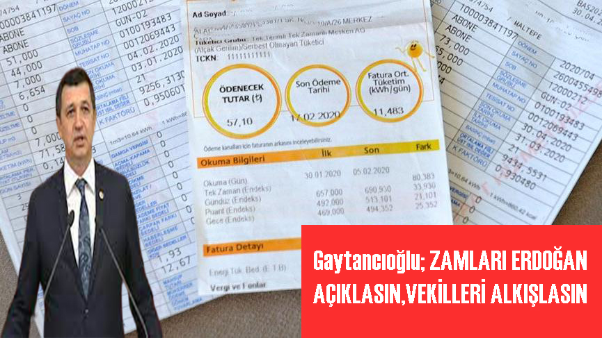 ZAMLARI ERDOĞAN AÇIKLASIN VEKİLLERİ ALKIŞLASIN
